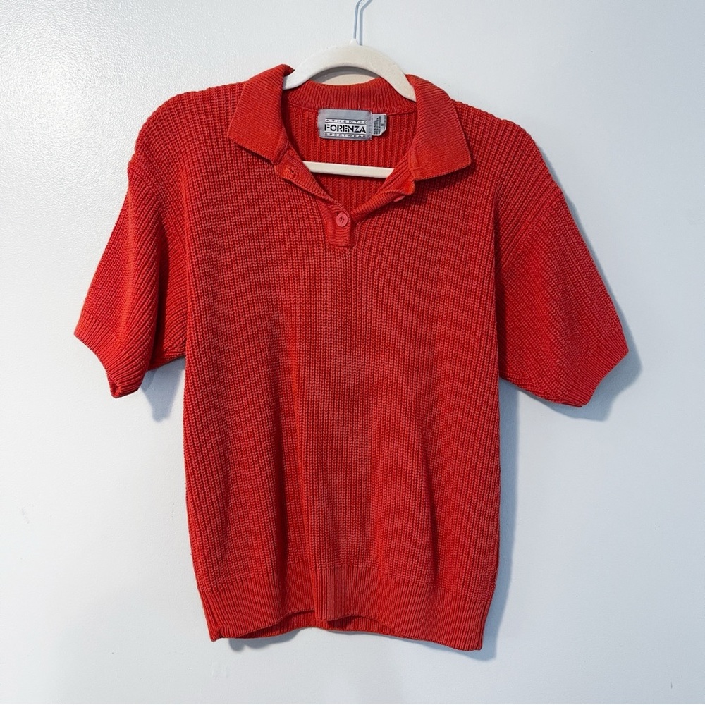 Vintage 80s | Knit Polo Style Sweater